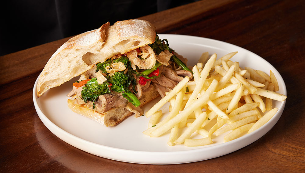Steak Sandwich and French Fries